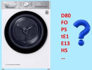 Кодове за грешки на сушилня LG